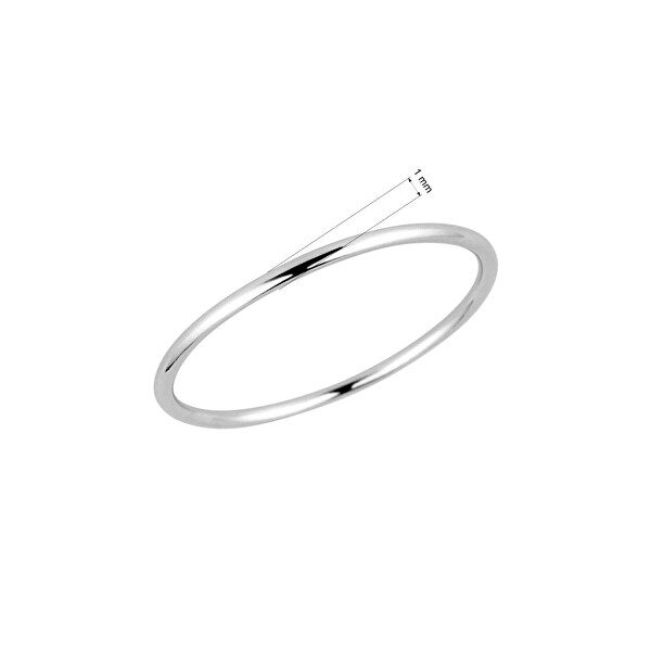 Něžný minimalistický prsten ze stříbra 65014
