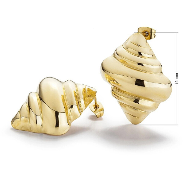 Originálne pozlátené náušnice z ocele CROISSANT