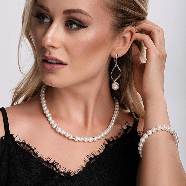 Perlový náhrdelník 32012.1 bílá