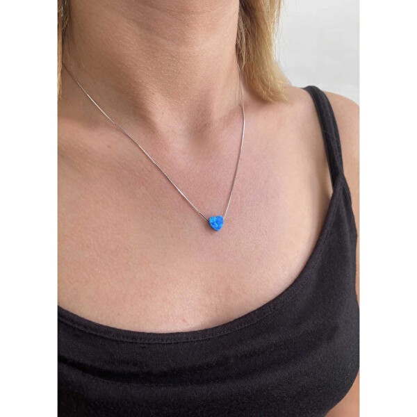 Romantický náhrdelník se syntetickým opálem 12048.3