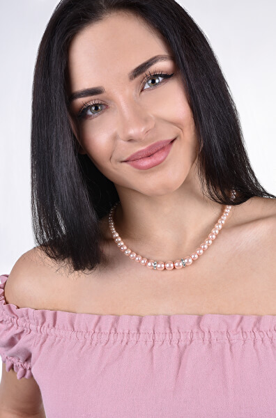 Romantický korálek náhrdelník Rosaline Pearls 32036.3