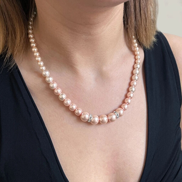 Romantický perličkový náhrdelník Rosaline Pearls 32036.3