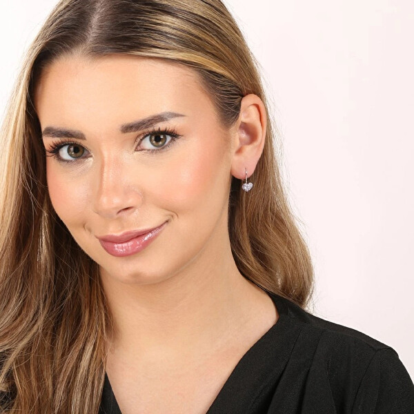 Srdíčkové náušnice s krystaly 31125.3 violet