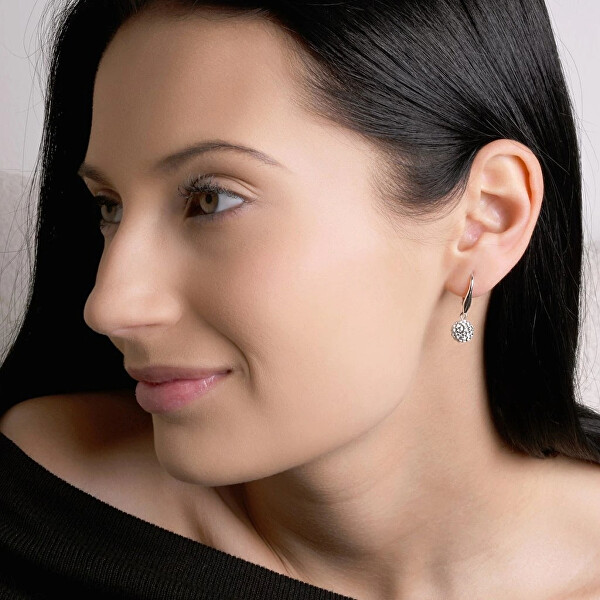 Stříbrné náušnice Kuličky s krystaly Swarovski 31326.1