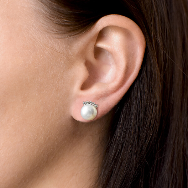 Silber Ohrrstecker mit echten Perlen 21020.1