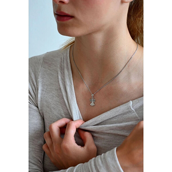 Stříbrný náhrdelník Andělíček s krystalem Swarovski 32077.1