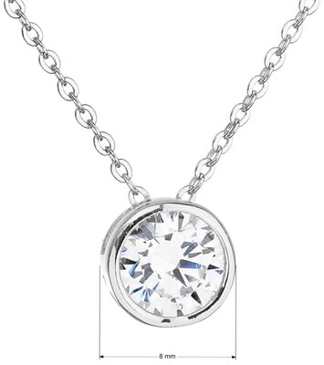 Stříbrný náhrdelník se zirkonem 12017.1