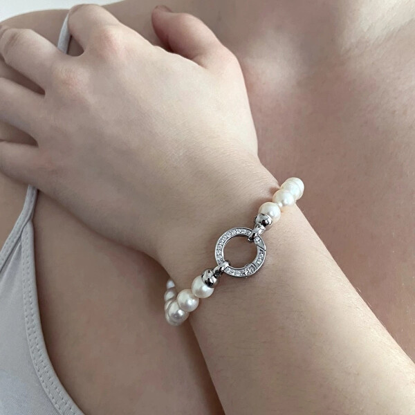 Stříbrný perlový náramek Pavona 23003.1 A