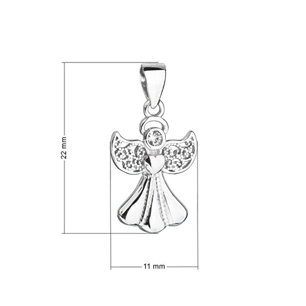 Strieborný prívesok s kryštálom Swarovski Anjelik 34262.1
