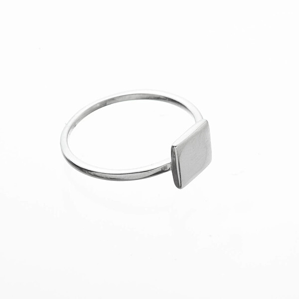 Minimalistický stříbrný prsten Čtvereček 65018