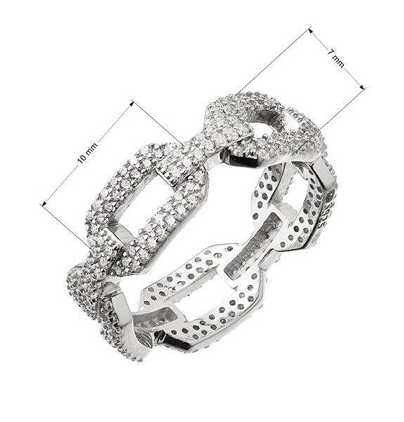 Výrazný dámský prsten s čirými zirkony 15019.1 crystal