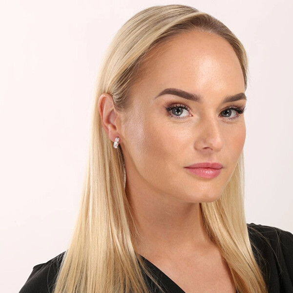 Stylové náušnice s krystaly Magic Rose 31118.3