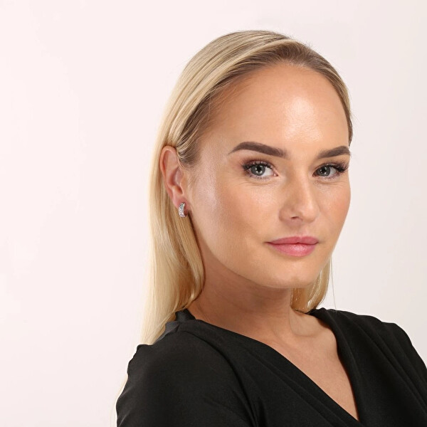 Stylové náušnice s krystaly Sakura 31118.3