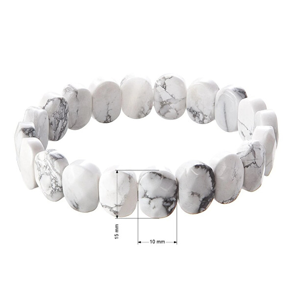 Výrazný minerální náramek z howlitu 43057.3