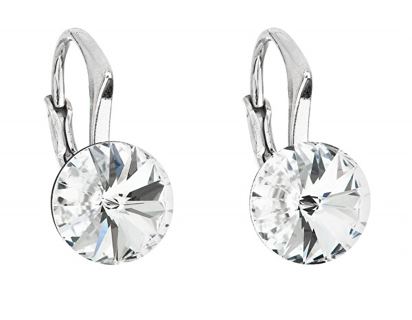 Luccicanti orecchini in argento con cristallo chiaro 31229.1