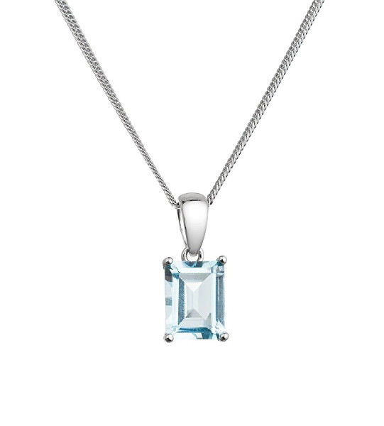 Elegantní stříbrný náhrdelník s pravým topazem 12092.3