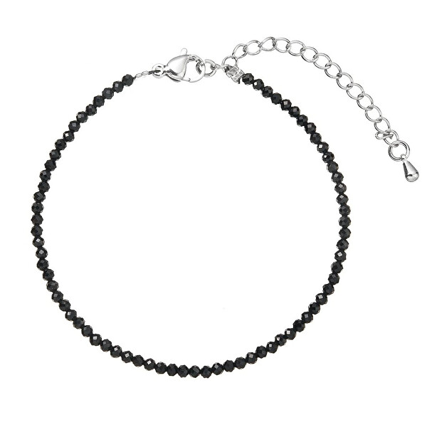 Korálkový náramek s černým spinelem 43055.3 black spinel
