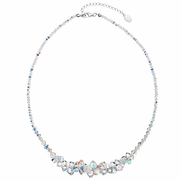 Luxusní stříbrný náhrdelník s krystaly 32028.2