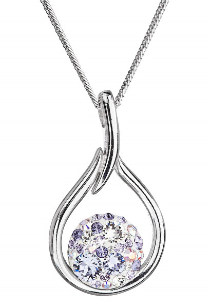 Collana senza tempo in argento con cristalli Swarovski 32075.3 violet (catena, ciondolo)
