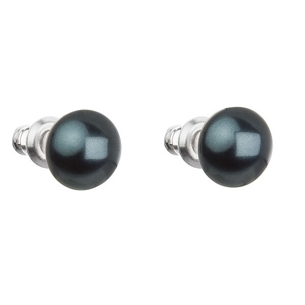 Cercei cu perle sintetice in culoarea Tahiti 71108.3