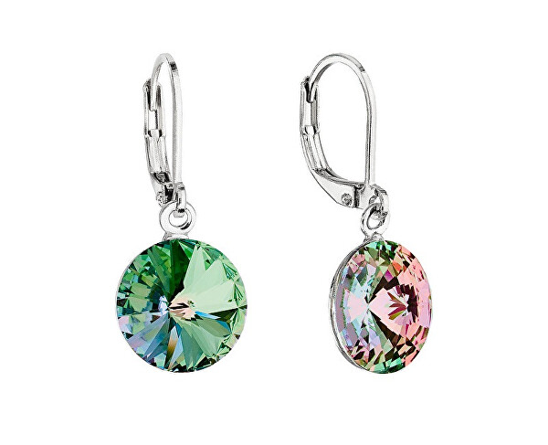 Oslnivé visací náušnice s krystaly Swarovski 51078.3 vitrail