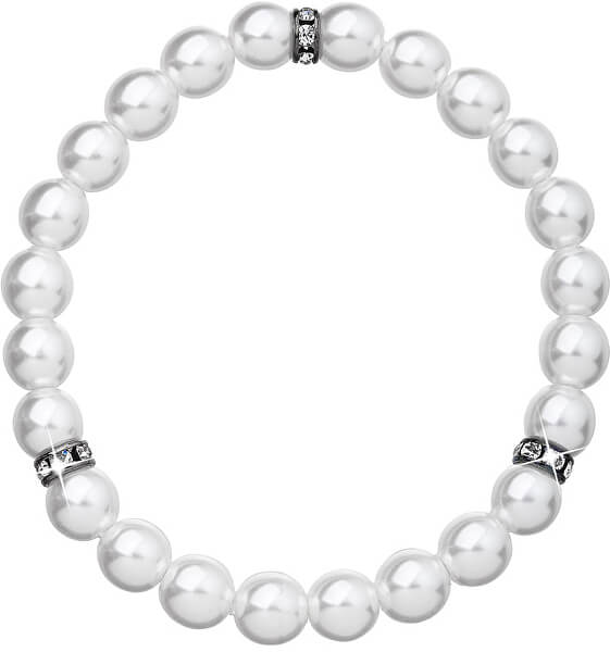 Brățară cu perle 33017.1 albă