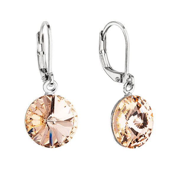 Slušivé visací náušnice s krystaly Swarovski 51078.3 light peach