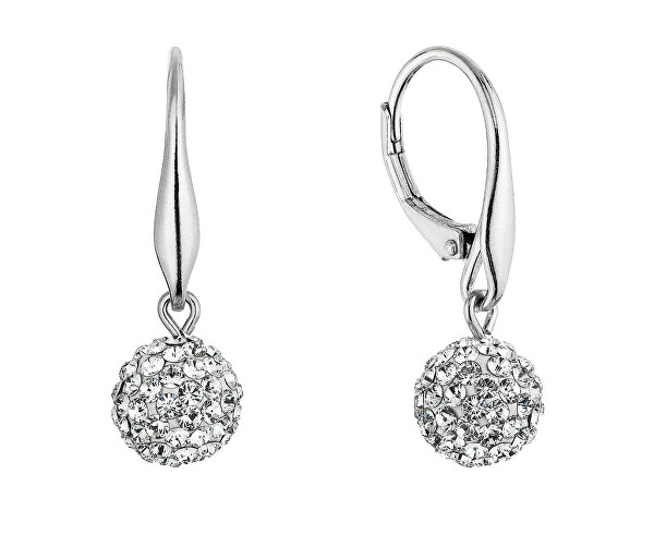 Stříbrné náušnice Kuličky s krystaly Swarovski 31326.1