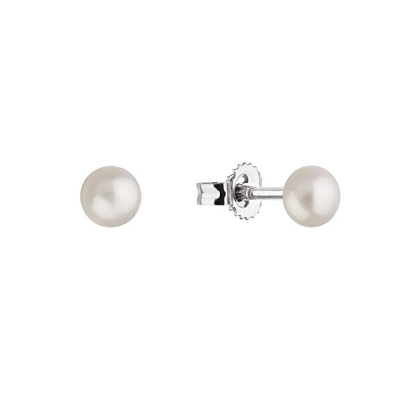 Silberohrringe mit echten Perlen 21063.1