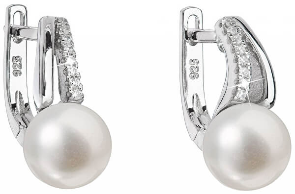 Silber Ohrringe mit echten Flussperlen 21025.1