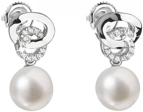 Stříbrné náušnice s pravými perlami Pavona 21026.1
