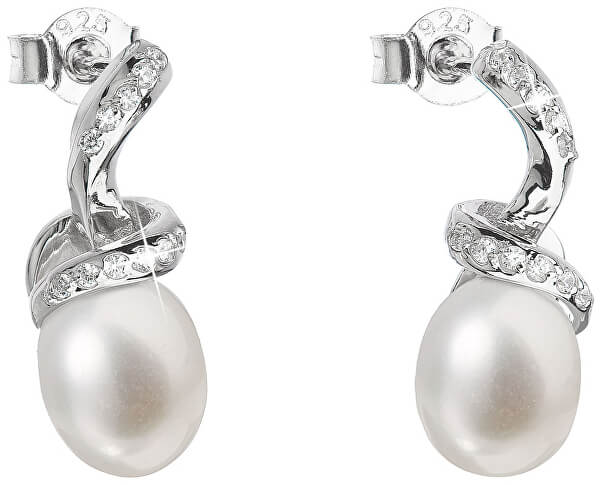 Cercei din argint cu perle naturale Pavona 21035.1