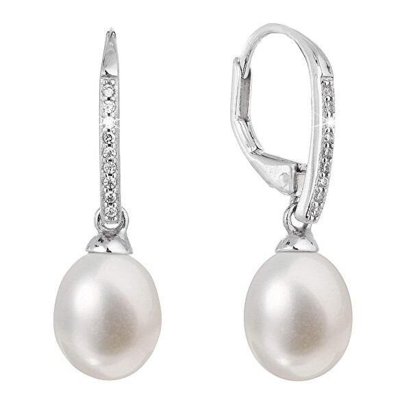 Stříbrné náušnice s pravými perlami 21060.1