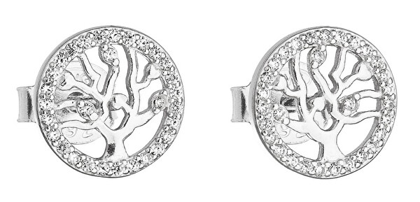 Orecchini in argento Albero della vita con zirconi 11218.1