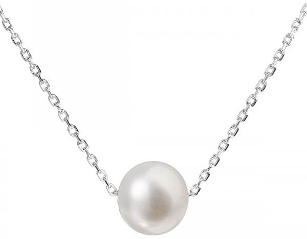 Strieborný náhrdelník s pravou perlou Pavona 22014.1