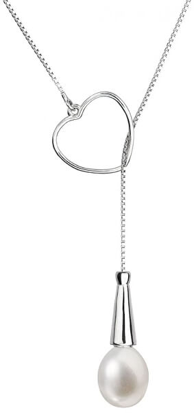 Strieborný náhrdelník s pravou perlou Pavona 22026.1