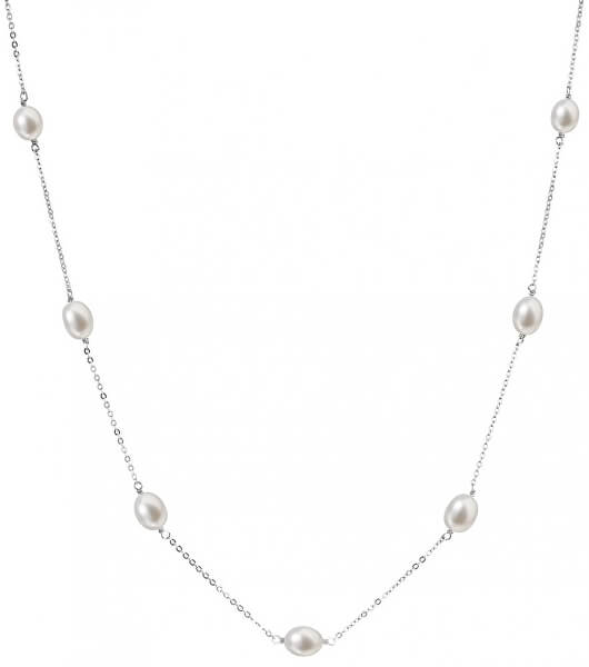 Strieborný náhrdelník so 7 pravými perlami Pavona 22016.1
