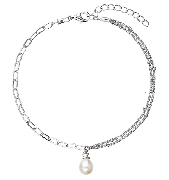 Bracciale in argento con autentica perla d'acqua dolce 23014.1