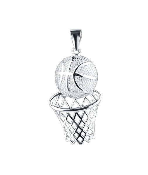 Stříbrný přívěsek Basketbalový míč a síť 64024