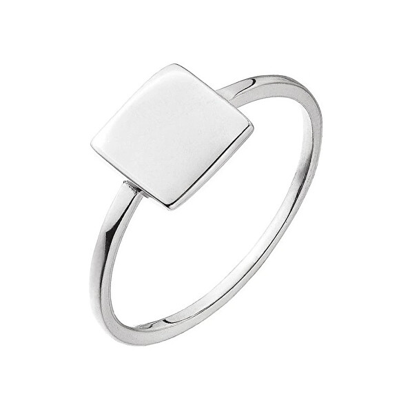 Minimalistický stříbrný prsten Čtvereček 65018