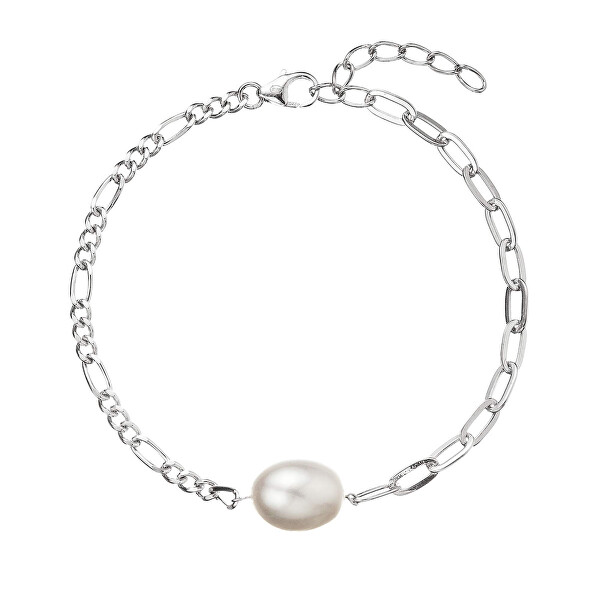 Elegante bracciale in argento con vera perla 23026.1