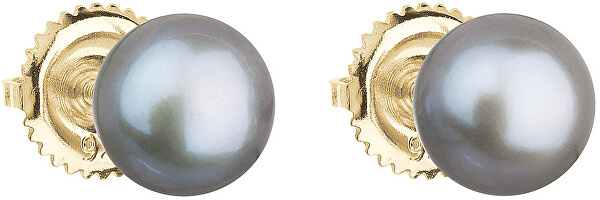 Orecchini a bottone in oro con vere perle Pavona 921004.3