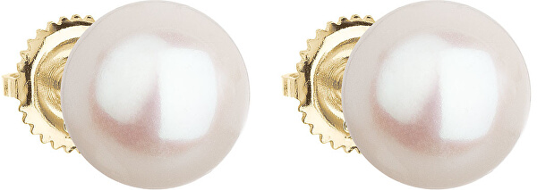 Zlaté náušnice s pravými perlami Pavona 921005.1