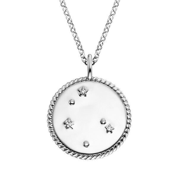 Stříbrný náhrdelník Blíženci ERN-GEMINI-TEZI (řetízek, 2x přívěsek)