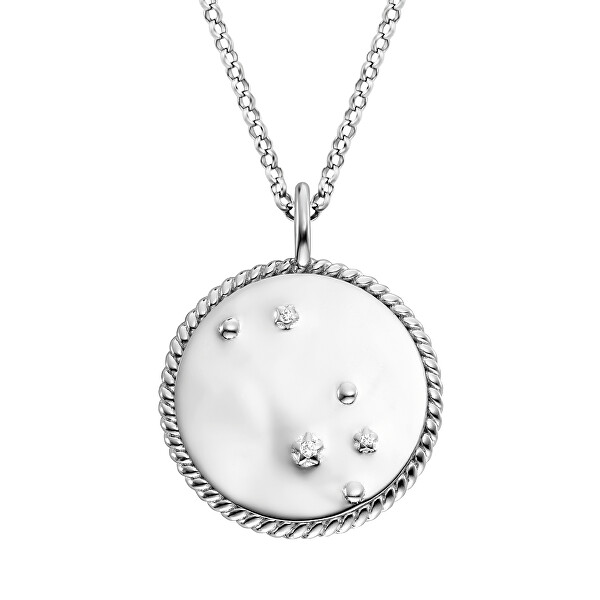 Stříbrný náhrdelník Býk ERN-TAURUS-MLZI (řetízek, 2x přívěsek)