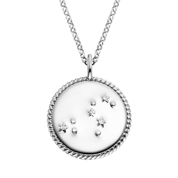 Stříbrný náhrdelník Lev ERN-LEO-RQZI (řetízek, 2x přívěsek)