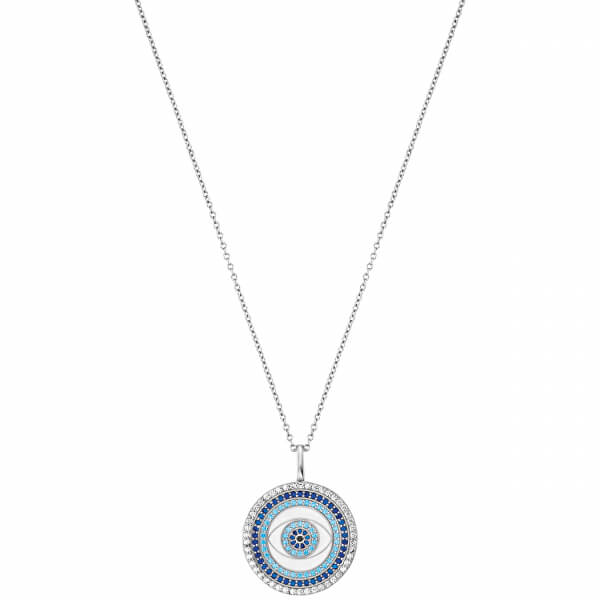 Strieborný náhrdelník Oko šťastia sa zirkónmi ERN-EYE-ZIM