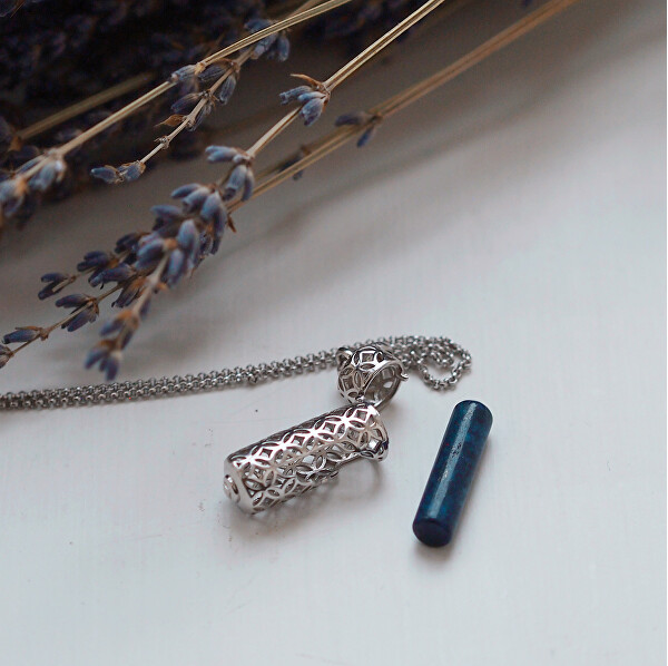 Stylový náhrdelník s přívěskem a achátem vel. M ERN-HEAL-BA-M (řetízek, přívěsek)
