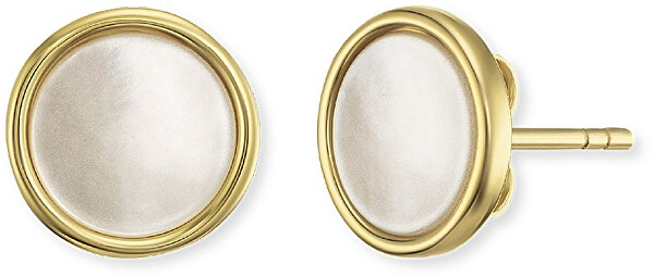 Orecchini in argento placcato oro con perle ERE-PE-STG