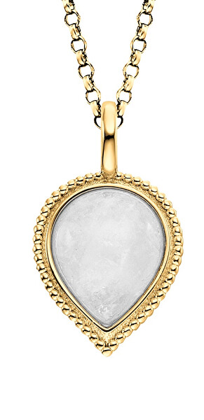 Colier placat cu aur cu piatră de lună Pure Drop ERN-PURE DROPMOG (lănțișor, pandantiv)